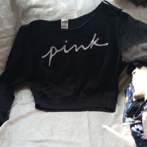 Black Pink Logo Sweatshirt
